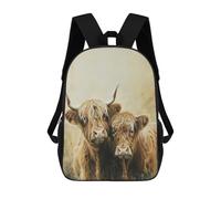 sinyumoney Scottish Highland Cow Art Print Mochila Escolar De Moda, Mochila Para Material Escolar, Mochila Impermeable Informal Para Hombres/mujeres 17inch