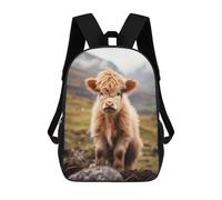 sinyumoney Scottish Highland Cows Mochila Escolar Infantil Impresa En 3D Para Niños, Mochilas De Viaje, Bolsas Para Libros, Mochila Escolar Infantil 17inch