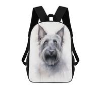 sinyumoney Scottish Terrier Painting Mochila Escolar Infantil De 17 Pulgadas, Mochila Escolar Impresa En 3D Para Niños De Primaria Y Secundaria