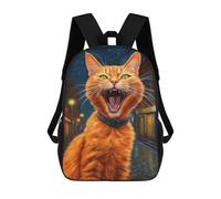 sinyumoney Screaming Cat Mochilas De Moda Impresas En 3D 17inch Mochila Escolar Informal Para Niños De Primaria Y Secundaria
