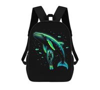 sinyumoney Scuba Diver And Whale Mochilas Para Niños Mochila Escolar Mochila Escolar Impresa En 3D Para Niños Estudiantes De Primaria Y Secundaria 17inch