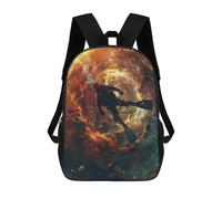 sinyumoney Scuba Diver In Nebula Mochila Escolar Resistente Al Agua, Mochila Escolar De Negocios Para Niños/niñas/adolescentes 17inch