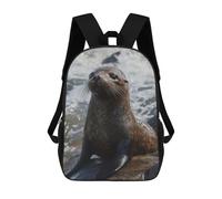 sinyumoney Sea Lion on Rocks Mochila Escolar Infantil De 17 Pulgadas, Mochila Escolar Impresa En 3D Para Niños De Primaria Y Secundaria