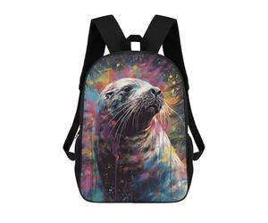 sinyumoney Sea Lion Painting Mochila Escolar Impermeable Para Ordenador Portátil Para Adolescentes, Chicas, Chicos, Mujeres Y Hombres 17inch