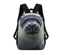 sinyumoney Sea Lion Portrait Mochilas Para Niños Y Estudiantes, Mochilas Escolares Impresas En 3D, Mochilas Para Estudiantes De Primaria Y Secundaria, Mochilas Para Niños Y Niñas 17inch