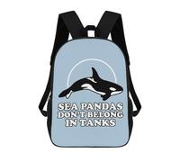 sinyumoney Sea Pandas Mochila Escolar Infantil Impresa En 3D Para Niños, Mochilas De Viaje, Bolsas Para Libros, Mochila Escolar Infantil 17inch