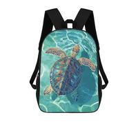 sinyumoney Sea Turtle in Turquoise Water Mochila Infantil, Mochila Escolar Impresa En 3D, Mochila Para Niños Y Niñas, Mochila Escolar Ajustable Para La Escuela Primaria 17inch