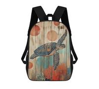 sinyumoney Sea Turtle on Wood Panel Art Turtle Wall Art Mochila Escolar Mochila Para Niños Impresa En 3D Mochilas Infantiles Para Niños Y Niñas Mochilas Escolares Mochilas De Viaje Para Niños 17inch