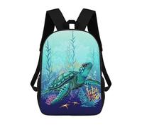sinyumoney Sea Turtle Watercolor Mochila Escolar Infantil Impresa En 3D, Mochila Informal De Moda Para Niños, Mochila De Viaje De Alta Capacidad Para Libros Para Niños 17inch