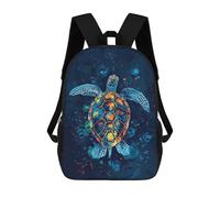 sinyumoney Sea Turtle Watercolor Mochila Escolar Para Niños Mochila Escolar Impresa En 3D Mochila Escolar De Moda Para Niños De Primaria Y Secundaria 17inch