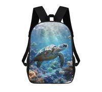 sinyumoney Sea Turtles Coral Paradise Mochila Escolar Impermeable Para Ordenador Portátil Para Adolescentes, Chicas, Chicos, Mujeres Y Hombres 17inch