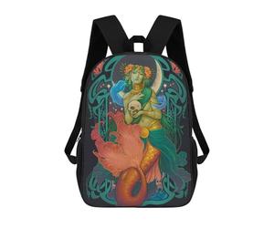 sinyumoney SEA WITCH MERMAID Mochila Escolar Infantil De Moda Informal Mochilas Infantiles Impresas En 3D Mochila Grande Para Niño 17inch