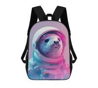 sinyumoney Seal Astronaut Mochila Escolar De 17 Pulgadas Impresa En 3D Mochilas Infantiles Mochila Genial Impresa En 3D Para Niños De Primaria Y Secundaria