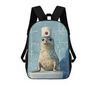 sinyumoney Seal Balancing Toilet Paper-2 Mochila Escolar Infantil De 17 Pulgadas Con Estampado 3D, Mochila Moderna Para Niños, Mochilas De Viaje, Bolsas Para Libros, Mochila Escolar Infantil