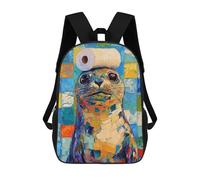 sinyumoney Seal with Toilet Paper Hat Mochilas Infantiles Mochila Escolar Mochila Impresa En 3D Para Niños Mochilas De Viaje Bolsas Para Libros Mochila Escolar Para Niños 17inch