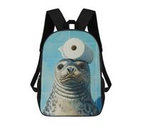 sinyumoney Seal with Toilet Paper Roll on Head-1 Mochila Escolar Infantil Impresa En 3D 17inch Mochilas De Moda Para Niños De Primaria Y Secundaria
