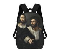 sinyumoney Self Portrait with Friend Mochila Escolar Resistente Al Agua, Mochila Escolar De Negocios Para Niños/niñas/adolescentes 17inch