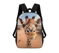 sinyumoney Selfie of A Young Giraffe Mochilas Para Niños Mochila Escolar Mochila Escolar Impresa En 3D Para Niños Estudiantes De Primaria Y Secundaria 17inch
