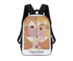 sinyumoney Senecio by Paul Klee Mochila Escolar Impermeable Para Viajes, Mochila Para Ordenador Portátil, Ideal Para Acampar, Aventuras Al Aire Libre Y Viajes Diarios 17inch