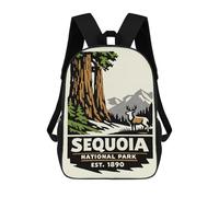 sinyumoney Sequoia National Park Vintage Poster Mochilas Para Niños 17inch Mochila Escolar Mochila Escolar Impresa En 3D Para Niños De Primaria Y Secundaria