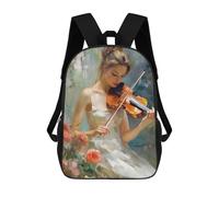 sinyumoney Serenade of Strings Mochila Ligera Para La Escuela, Mochila Escolar, Mochila Para La Universidad Para Niñas Y Adolescentes 17inch