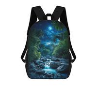 sinyumoney Serene Jungle Night Mochila Escolar Impresa En 3D Para Niños 17inch Mochilas Para Niños Y Niñas, Mochilas Escolares Para Niños, Mochilas De Viaje