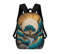 sinyumoney Serene Moonlit Forest Landscape Mochila Escolar Infantil De 17 Pulgadas Con Estampado 3D De Películas De Anime Para Niños, Mochila De Viaje, Mochila Escolar Infantil