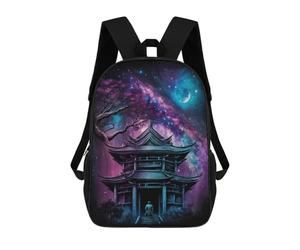 sinyumoney Serene Pagoda Under Celestial Sky Mochilas Escolares, De Viaje Y Universitarias Para La Escuela/trabajo/viajes 17inch