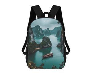 sinyumoney Serenity at Ha Long Bay Mochila Escolar Resistente Al Agua, Mochila Escolar De Negocios Para Niños/niñas/adolescentes 17inch