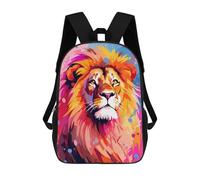 sinyumoney Serenity Peace Lion Popart Mochila, Mochila Infantil, Mochila Escolar Para Estudiantes, Mochila Para Libros, Mochila Escolar Impresa En 3D Para Niños Y Niñas 17inch