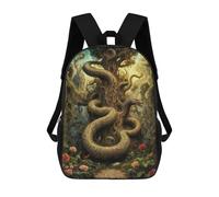 sinyumoney Serpent Tree Guardian in Eden Garden Mochila Escolar Para Niños Mochila Escolar Impresa En 3D Mochila Escolar De Moda Para Niños De Primaria Y Secundaria 17inch