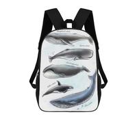 sinyumoney Set of Watercolor Whales Mochila Escolar Infantil Impresa En 3D Para Niños, Mochilas De Viaje, Bolsas Para Libros, Mochila Escolar Infantil 17inch