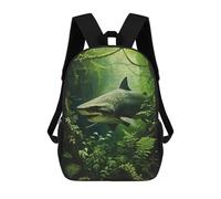 sinyumoney Shark Hunter in Jungle Mochilas Para Niños Mochila Escolar Mochila Escolar Impresa En 3D Mochilas Escolares De Moda Para Niños De Primaria Y Secundaria 17inch