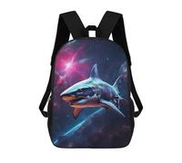 sinyumoney Shark in Space Mochila Escolar Infantil Con Impresión 3D, Mochila Escolar Informal Para Niños De Primaria Y Secundaria 17inch