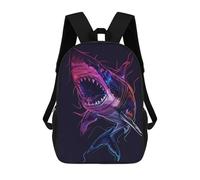 sinyumoney Shark Neon Animal Mochila Escolar Secundaria Informal Para Viajes, Bolsos Escolares Para Adolescentes, Chicas, Chicos, Mujeres Y Hombres 17inch