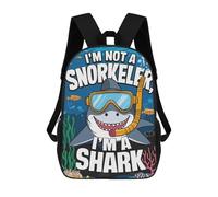 sinyumoney Shark Snorkeler Mochilas Escolares Ligeras Para Aeropuerto, Estudiantes Universitarios, Mochila Para La Escuela/trabajo/viajes 17inch