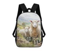 sinyumoney Sheep Watercolor Mochilas Infantiles Mochila Escolar Impresa En 3D Para Niños Mochilas De Viaje Bolsas Para Libros Para Niños 17inch Mochila Escolar