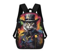 sinyumoney Sheriff Cat Painting Mochila Escolar Ligera Para Aeropuerto Y Estudiantes Universitarios: Perfecta Para Viajes, Trabajo Y Uso Diario 17inch
