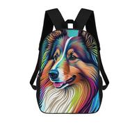 sinyumoney Shetland Sheepdog Colorful Mochila Escolar Impresa En 3D Para Niños Y Niñas, Mochila Escolar, Mochila De Viaje Para Niños 17inch