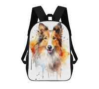 sinyumoney Shetland Sheepdog Portrait Mochila Escolar Infantil Impresa En 3D Para Niños, Mochilas De Viaje De Alta Capacidad, Bolsas Para Libros, Mochila Escolar Infantil 17inch