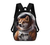 sinyumoney Shiba Inu Astronaut Mochilas Para Niños Mochila Escolar Mochila Escolar Impresa En 3D Para Niños Estudiantes De Primaria Y Secundaria 17inch