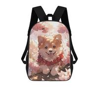 sinyumoney Shiba Inu Sakura Japan Mochilas Para Niños Mochila Escolar Mochila Escolar Impresa En 3D Mochilas Escolares De Moda Para Niños De Primaria Y Secundaria 17inch