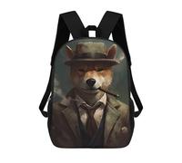 sinyumoney Shiba Inu The Gangster Mochila Escolar Mochila Informal Mochilas De Día Bolsa Escolar Para Trabajo/viajes 17inch