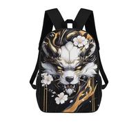 sinyumoney Shih Tzu Dog Golden with Cherry Blossoms Mochila Escolar Grande Resistente Al Agua Para Portátil Para La Escuela/trabajo/viajes 17inch