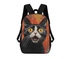 sinyumoney Shocked Cat Funny Animal Mochila Escolar, Mochila Informal, Mochila De Día, Mochila Escolar, De Trabajo, De Viaje Para Niñas, Adolescentes 17inch