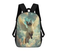 sinyumoney Siamese Cat Mochilas Infantiles Mochila Escolar Mochila Impresa En 3D Para Niños Mochilas De Viaje Bolsas Para Libros Mochila Escolar Para Niños 17inch