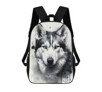 sinyumoney Siberian Husky Dog Art Mochila Escolar Para Niñas Y Niños, Mochilas De Gran Capacidad, Mochilas Ligeras Para Niños Y Estudiantes 17inch