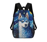 sinyumoney Siberian Husky Mochilas Para Niños Mochila Escolar De Moda Mochila Escolar Impresa En 3D Para Niños Estudiantes De Primaria Y Secundaria 17inch