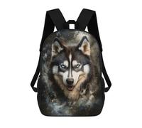 sinyumoney Siberian Husky Portrait Mochila Escolar Para Niñas Mochila Impermeable Mochila Informal De Día Mochila Ligera Para Niño Y Niña Mochila Escolar 17inch