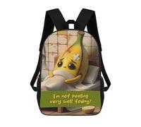 sinyumoney Sick Banana In Bed Mochila Escolar Mochila Para Niñas Y Niños Mochilas De Gran Capacidad Mochilas Ligeras Para Niños Y Estudiantes 17inch